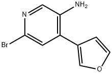 2-Bromo-5-amino-4-(3-furyl)pyridine Structure