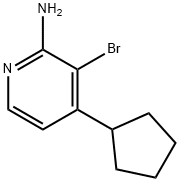 2-Amino-3-bromo-4-(cyclopentyl)pyridine 구조식 이미지
