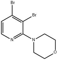 3,4-Dibromo-2-(morpholino)pyridine Structure