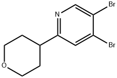 4,5-Dibromo-2-(4-tetrahydropyranyl)pyridine 구조식 이미지