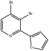 3,4-Dibromo-2-(2-furyl)pyridine 구조식 이미지