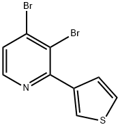 3,4-Dibromo-2-(3-thienyl)pyridine Structure
