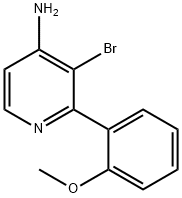 3-BROMO-2-(2-METHOXYPHENYL)PYRIDIN-4-AMINE 구조식 이미지