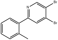3,4-Dibromo-6-(2-tolyl)pyridine Structure