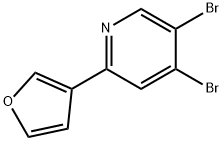 3,4-Dibromo-6-(3-furyl)pyridine 구조식 이미지