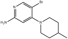 2-Amino-5-bromo-4-(4-methylpiperidin-1-yl)pyridine 구조식 이미지