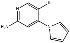 2-Amino-5-bromo-4-(1H-pyrrol-1-yl)pyridine 구조식 이미지