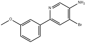 4-Bromo-3-amino-6-(3-methoxyphenyl)pyridine 구조식 이미지