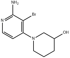 2-Amino-3-bromo-4-(3-hydroxypiperidin-1-yl)pyridine Structure