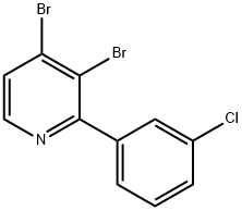 3,4-Dibromo-2-(3-chlorophenyl)pyridine Structure