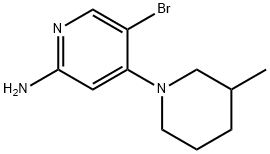 2-Amino-5-bromo-4-(3-methylpiperidin-1-yl)pyridine 구조식 이미지