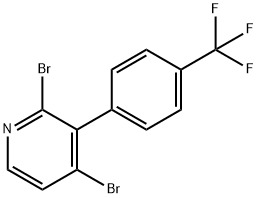 2,4-Dibromo-3-(4-trifluoromethylphenyl)pyridine Structure