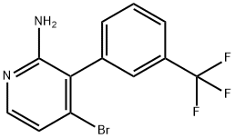 2-Amino-4-bromo-3-(3-trifluoromethylphenyl)pyridine 구조식 이미지