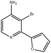 3-BROMO-2-(FURAN-2-YL)PYRIDIN-4-AMINE 구조식 이미지