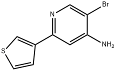 5-BROMO-2-(THIOPHEN-3-YL)PYRIDIN-4-AMINE 구조식 이미지