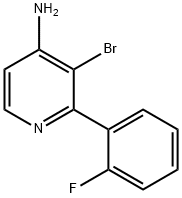 3-BROMO-2-(2-FLUOROPHENYL)PYRIDIN-4-AMINE Structure