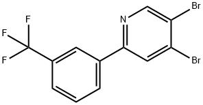 3,4-Dibromo-6-(3-trifluoromethylphenyl)pyridine 구조식 이미지