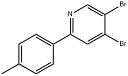 3,4-Dibromo-6-(4-tolyl)pyridine Structure