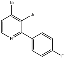 3,4-Dibromo-2-(4-fluorophenyl)pyridine 구조식 이미지