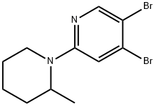 3,4-Dibromo-6-(2-methylpiperidin-1-yl)pyridine 구조식 이미지