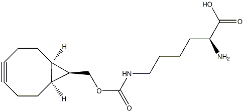 N6-[[(1alpha, 8alpha, 9beta)-bicyclo[6.1.0]non-
4-yn-9-ylmethoxy]carbonyl]-L-lysine 구조식 이미지