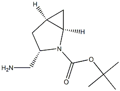 tert-butyl (1R,3S,5R)-3-(aminomethyl)-2-azabicyclo[3.1.0]hexane-2-carboxylate 구조식 이미지