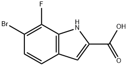 6-BROMO-7-FLUORO-1H-INDOLE-2-CARBOXYLIC ACID 구조식 이미지