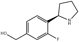 (3-FLUORO-4-[(2R)-PYRROLIDIN-2-YL]PHENYL)METHANOL Structure