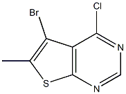5-bromo-4-chloro-6-methylthieno[2,3-d]pyrimidine Structure