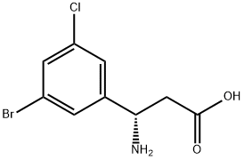 (3S)-3-AMINO-3-(3-BROMO-5-CHLOROPHENYL)PROPANOIC ACID Structure