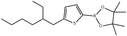 2-[5-(2-Ethylhexyl)-2-thienyl]-4,4,5,5-tetramethyl-1,3,2-dioxaborolane 구조식 이미지