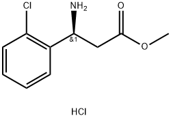 METHYL (3S)-3-AMINO-3-(2-CHLOROPHENYL)PROPANOATE HYDROCHLORIDE 구조식 이미지