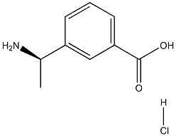 (R)-3-(1-aminoethyl)benzoic acid hydrochloride Structure