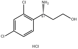 (3R)-3-AMINO-3-(2,4-DICHLOROPHENYL)PROPAN-1-OL HYDROCHLORIDE Structure