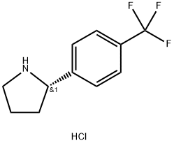 (R)-2-(4-(Trifluoromethyl)phenyl)pyrrolidine hydrochloride Structure