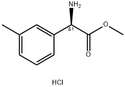METHYL(2R)-2-AMINO-2-(3-METHYLPHENYL)ACETATE HYDROCHLORIDE 구조식 이미지