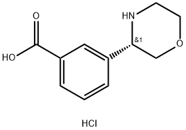 3-((3S)MORPHOLIN-3-YL)BENZOIC ACID HYDROCHLORIDE Structure