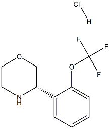 (3S)-3-[2-(TRIFLUOROMETHOXY)PHENYL]MORPHOLINE HYDROCHLORIDE Structure