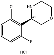 (3R)-3-(2-CHLORO-6-FLUOROPHENYL)MORPHOLINE HYDROCHLORIDE Structure