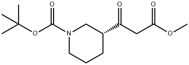 (R)-Tert-Butyl 3-(3-Methoxy-3-Oxopropanoyl)Piperidine-1-Carboxylate 구조식 이미지