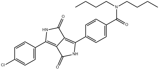 N,N-dibutyl-4-[4-(4-chlorophenyl)-3,6-dioxo-2,3,5,6-tetrahydropyrrolo[3,4-c]pyrrol-1-yl]benzamide Structure