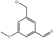 Benzaldehyde, 3-(chloromethyl)-5-methoxy- 구조식 이미지