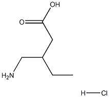 3-(aminomethyl)pentanoic acid hydrochloride Structure