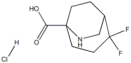 2,2-difluoro-6-azabicyclo[3.2.2]nonane-5-carboxylic acid hydrochloride Structure