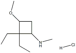 2,2-diethyl-3-methoxy-N-methylcyclobutan-1-amine hydrochloride Structure