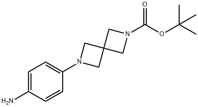 tert-butyl 6-(4-aminophenyl)-2,6-diazaspiro[3.3]heptane-2-carboxylate Structure