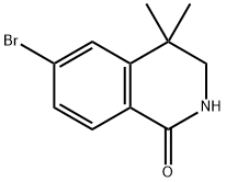 6-Bromo-4,4-dimethyl-3,4-dihydroisoquinolin-1(2H)-one 구조식 이미지