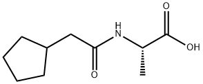 2-(2-cyclopentylacetamido)propanoic acid 구조식 이미지