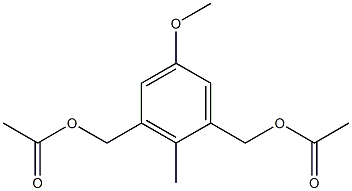 {3-[(acetyloxy)methyl]-5-methoxy-2-methylphenyl}methyl acetate Structure