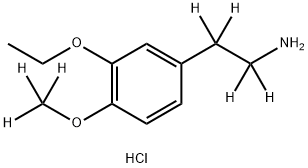 2-(3-Ethoxy-4-methoxy-d3-phenyl)ethyl-1,1,2,2-d4-amine HCl 구조식 이미지